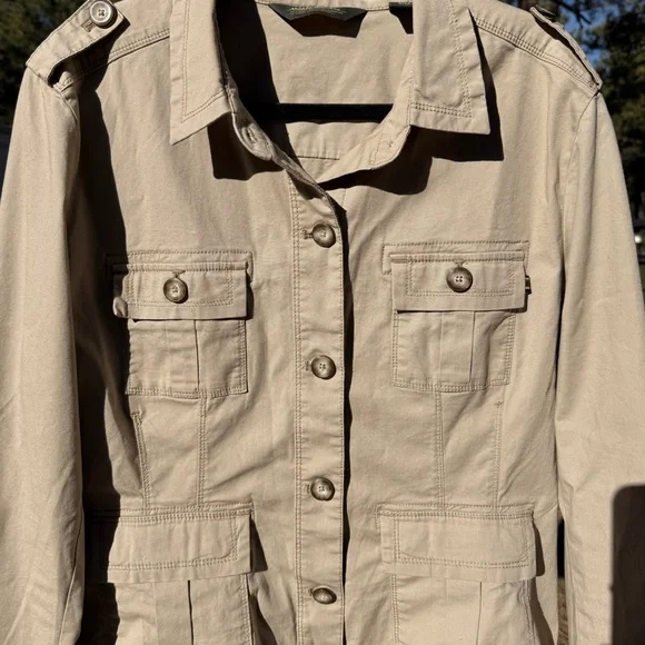 EUC Eddie Bauer Khaki Utility Jacket Size XL - Picture 2 of 6